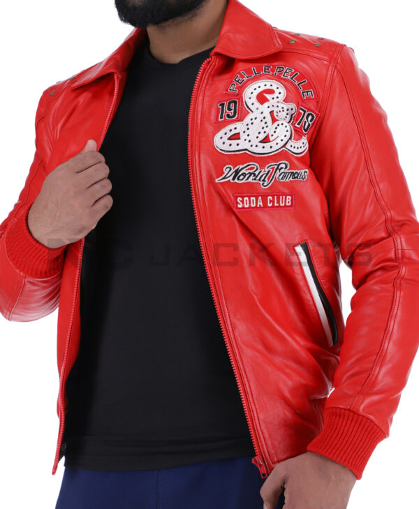 Pelle Red Leather Jacket