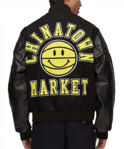 Chinatown Market Smiley Face Varsity Jacket