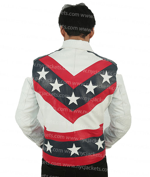 Evel Knievel Daredevil Biker Leather Jacket