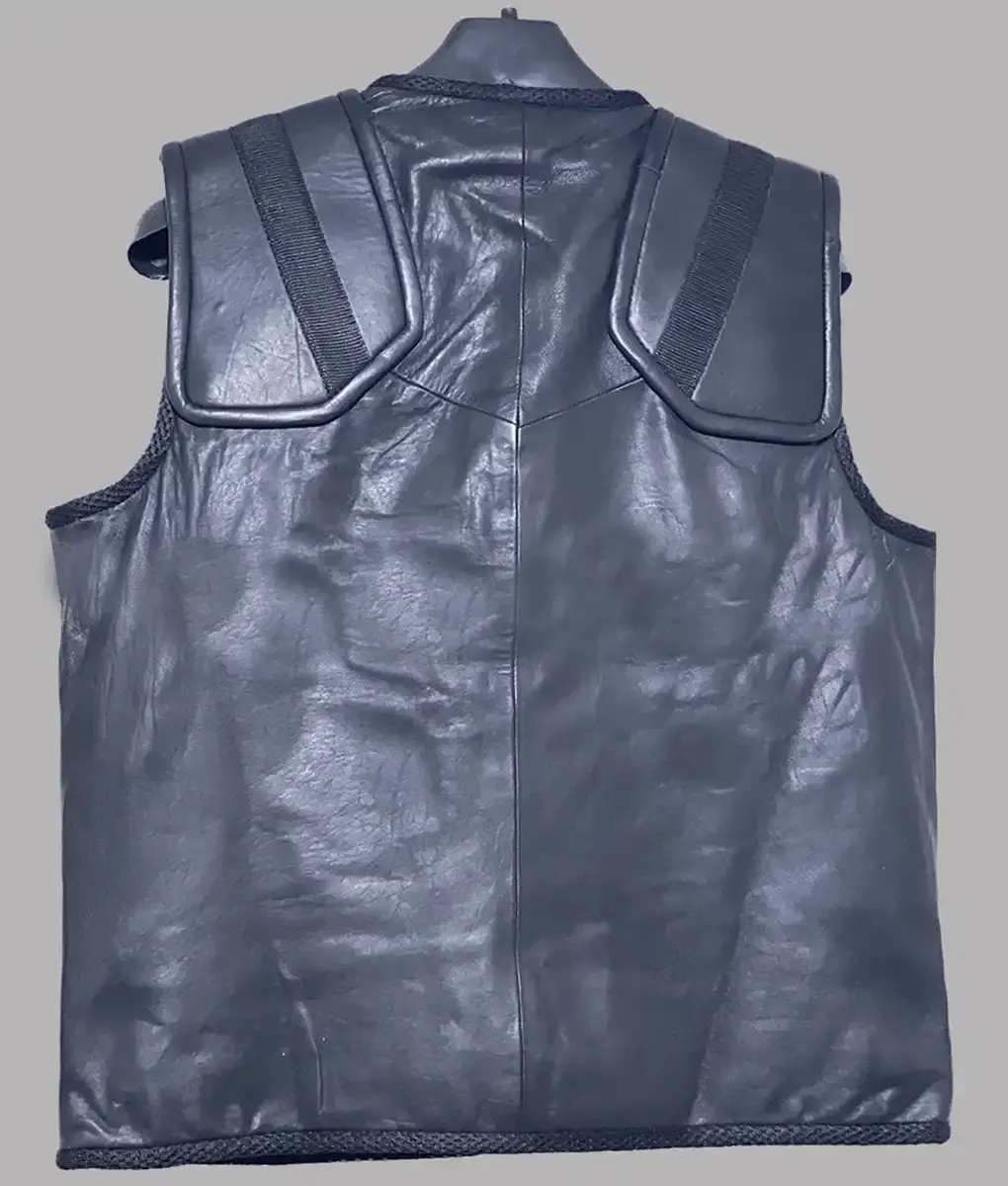 Blade Wesley Snipes Black Leather Vest-1