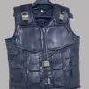 Blade Wesley Snipes Black Leather Vest-2