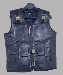 Blade Wesley Snipes Black Leather Vest-2