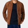 Pulp Fiction Bruce Willis Jacket - Butch Pulp Fiction Jacket | Men's Suede Leather Jacket - Front View