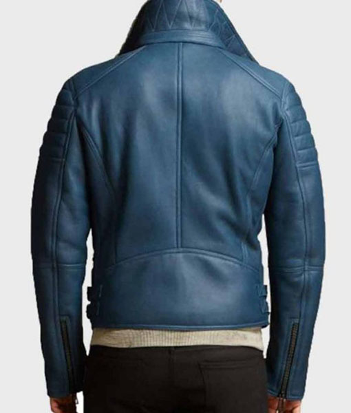 Franklin Blue Leather Jacket