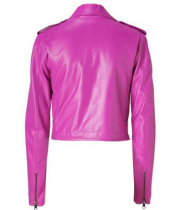 Jessica Alba Pink Biker Jacket