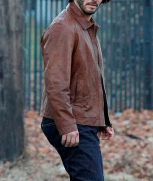 Keanu Reeves John Wick Brown Jacket