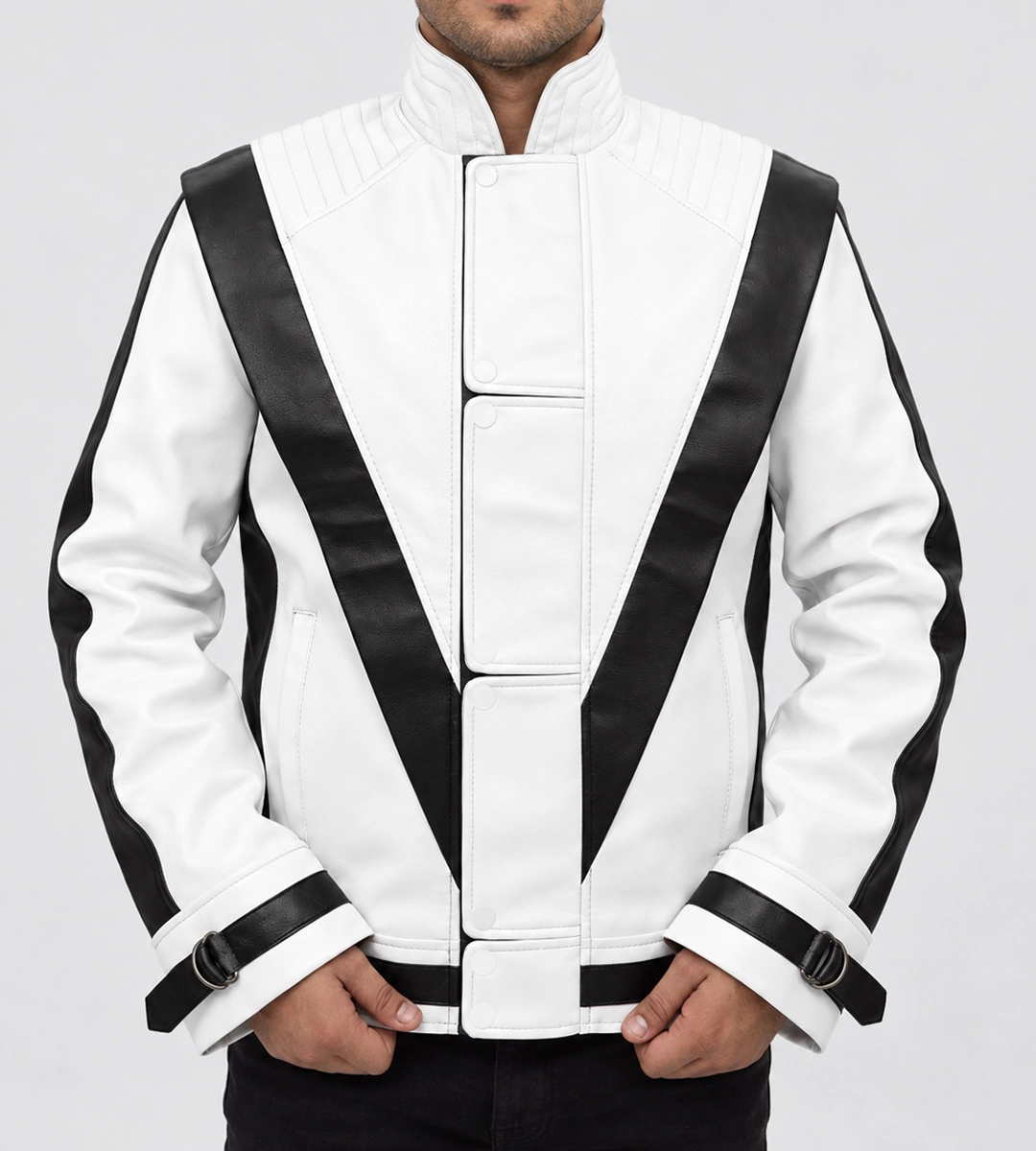 MJ Thriller White Jacket-Front