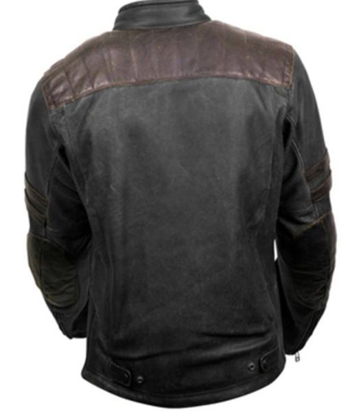 Men’s Sport and Street Striped Leather Jacket