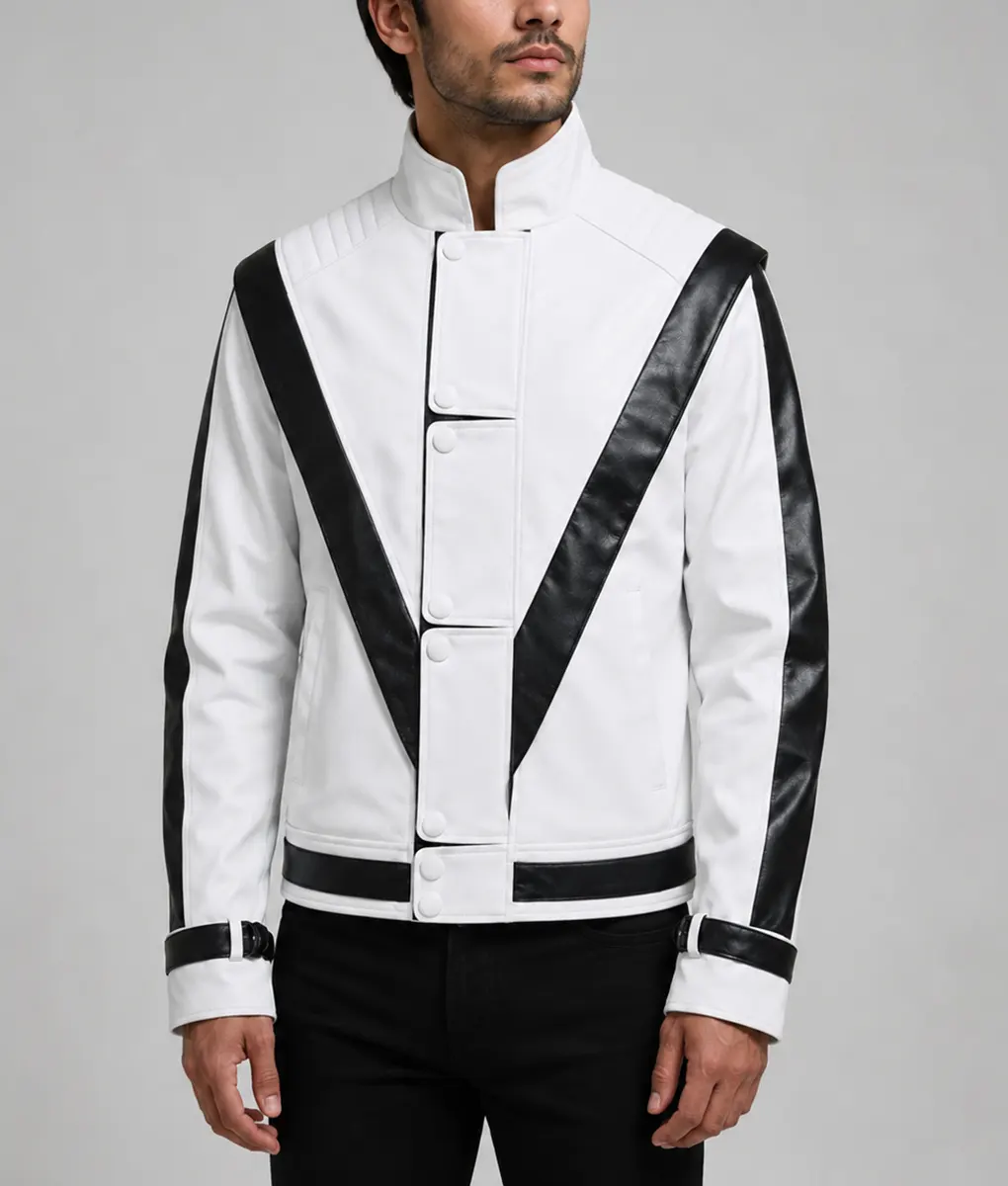 Michael Jackson White Thriller Jacket-Front