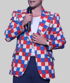 Elton John Rocketman Checked Blazer-2