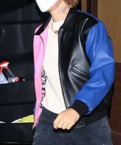 Justin Bieber Bomber Leather Jacket
