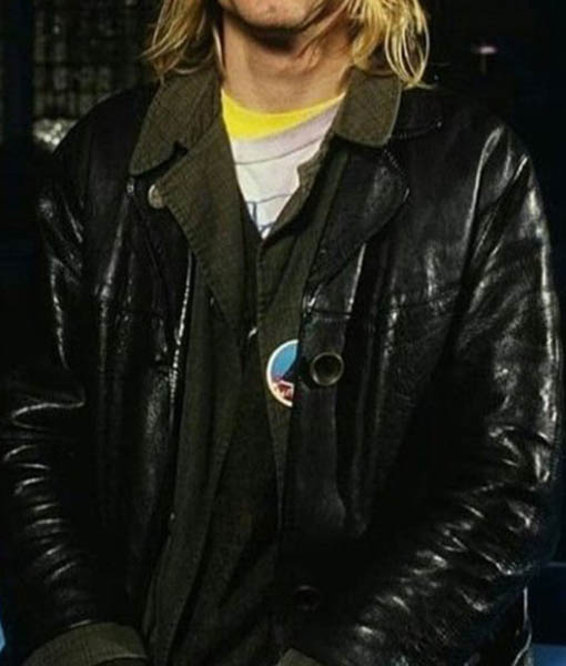 Kurt Cobain Leather Coat