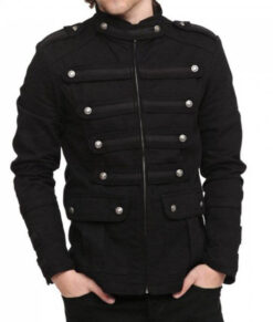 Men&rsquo;s Gothic Steampunk Black Jacket