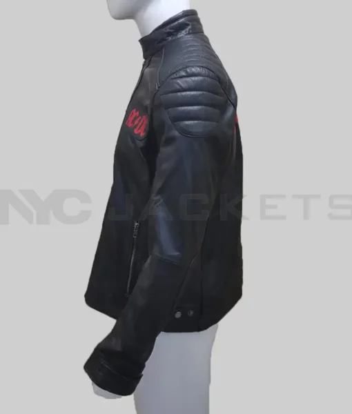 Men’s ACDC Biker Black Leather Jacket - Nycjackets