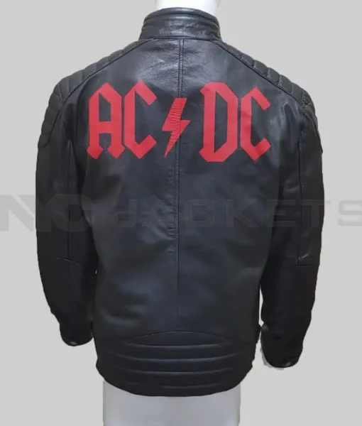 Men’s ACDC Biker Black Leather Jacket - Nycjackets