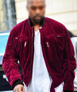 Kanye West Red Velvet Jacket