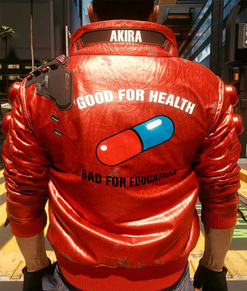 Cyberpunk 2077 Akira Kaneda Red Bomber Jacket