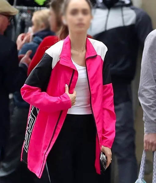 Lily Colin Emily in Paris S02 Pink Jacket