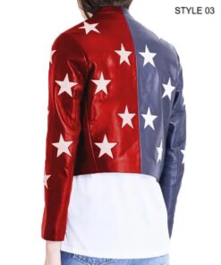 Women's Independence Day Cropped Leather Jacket