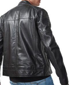 Donald Black Leather Jacket