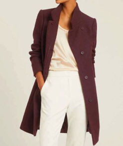 Hope Mikaelson Legacies S03 Maroon Wool Coat