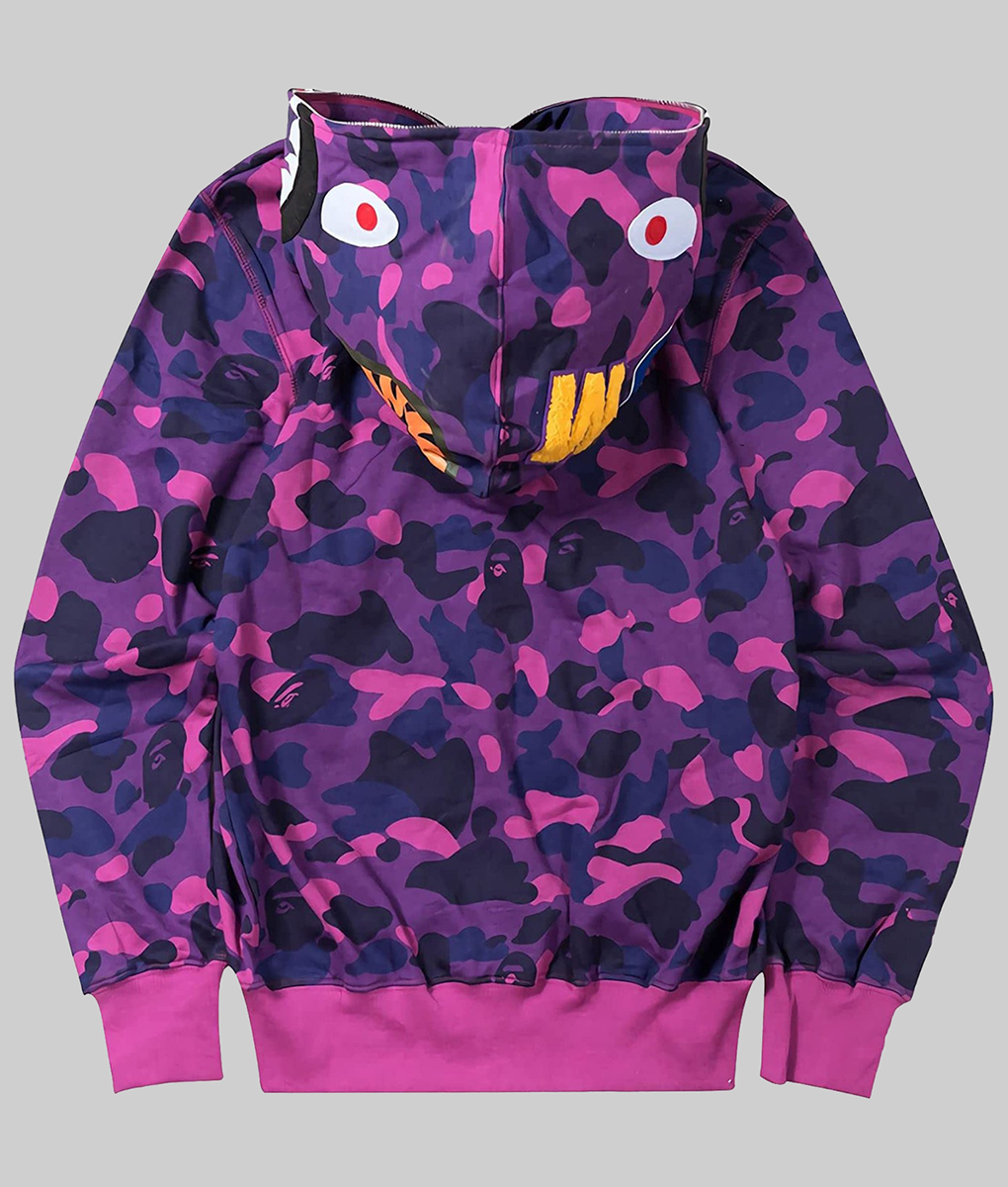 Purple Bape Hoodie-Back