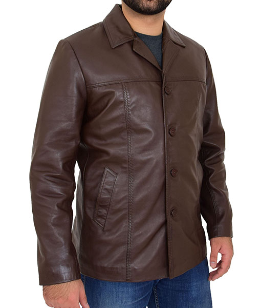 Sebastian Shattered Brown Leather Jacket