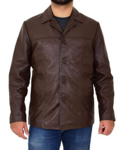 Sebastian Shattered Brown Leather Jacket