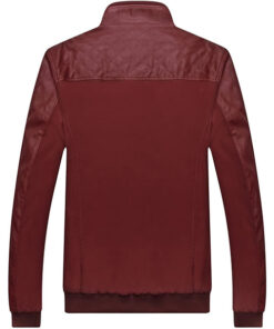 Adam Red Slim Fit Leather Jacket