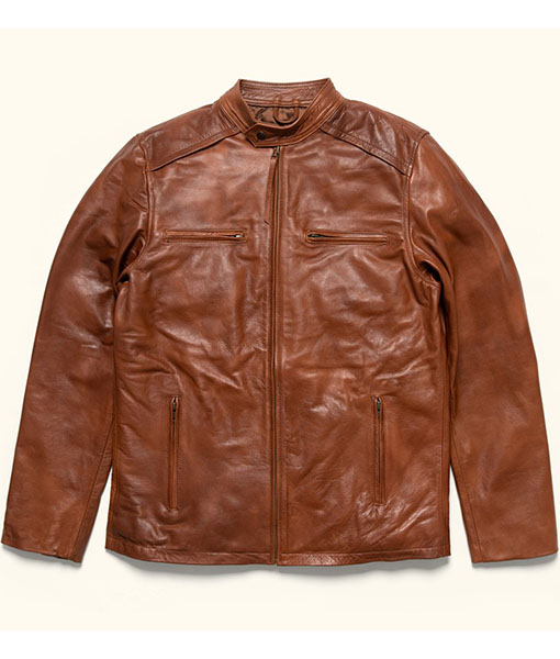 Berlin Brown Moto Leather Jacket