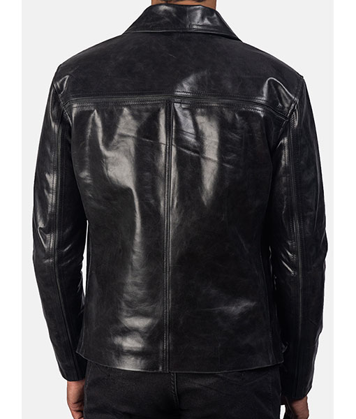 Bruce Shinning Black Leather Jacket