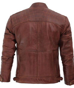 Clark Brown Distressed Leather Jacket