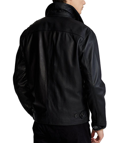 Classic Men's Black Leather Jacket