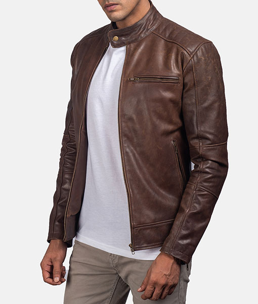 Collin's Brown Leather Jacket
