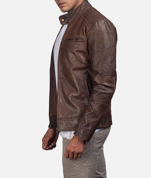 Collin's Brown Leather Jacket