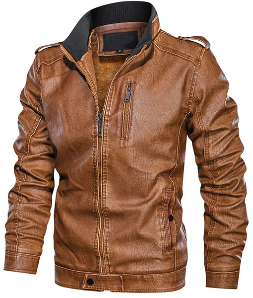 David Vintage Brown Leather Jacket