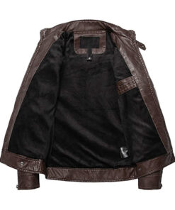 James Vintage Brown Leather Jacket