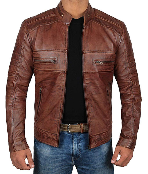 Men's Chocolate Brown Leather Jacket