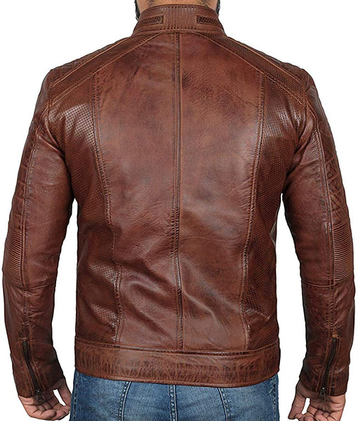 Men's Chocolate Brown Leather Jacket