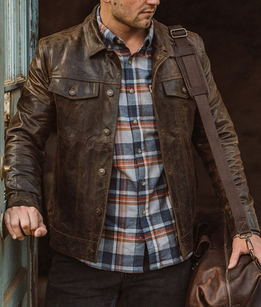 Omer Brown Leather Jacket