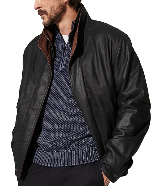 Samual Classic Black Leather Jacket