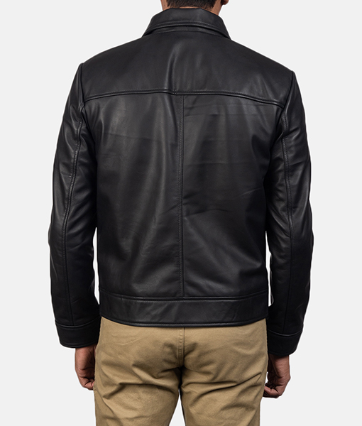 Tommy Black Leather Jacket