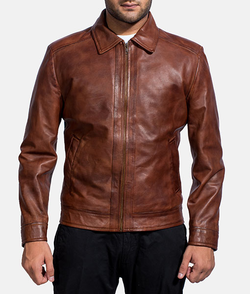 Tommy Brown Leather Jacket