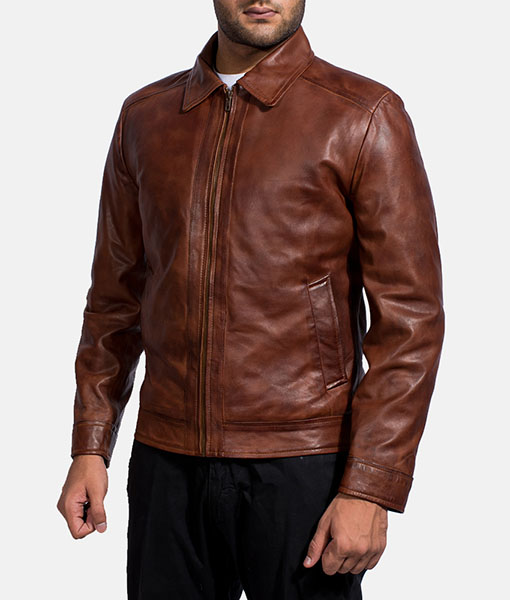 Tommy Brown Leather Jacket