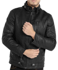 Warner Black Leather Jacket