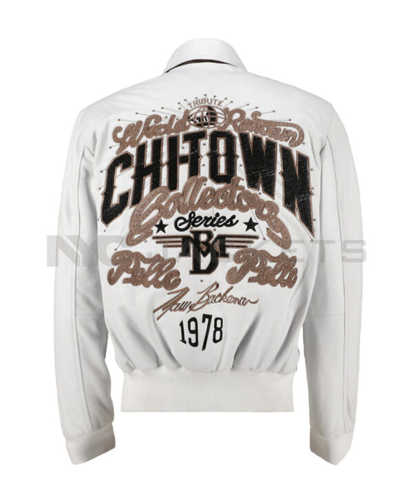 Chi-Town White Leather Jacket