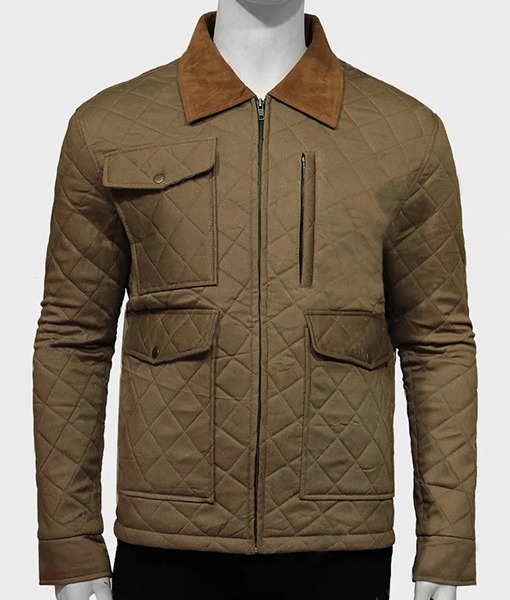 Men's Brown Quilted Cotton Jacket