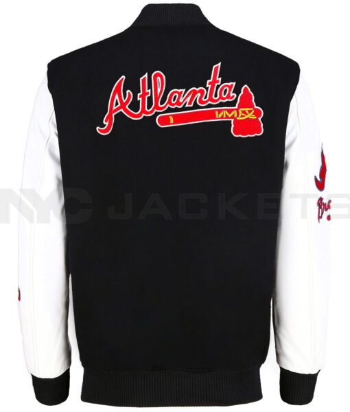 Men’s Atlanta ATL Black Letterman Jacket