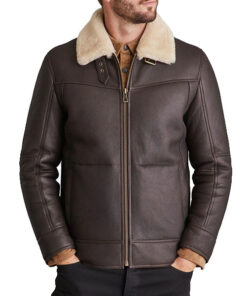 Miller Brown Shearling Leather Jacket