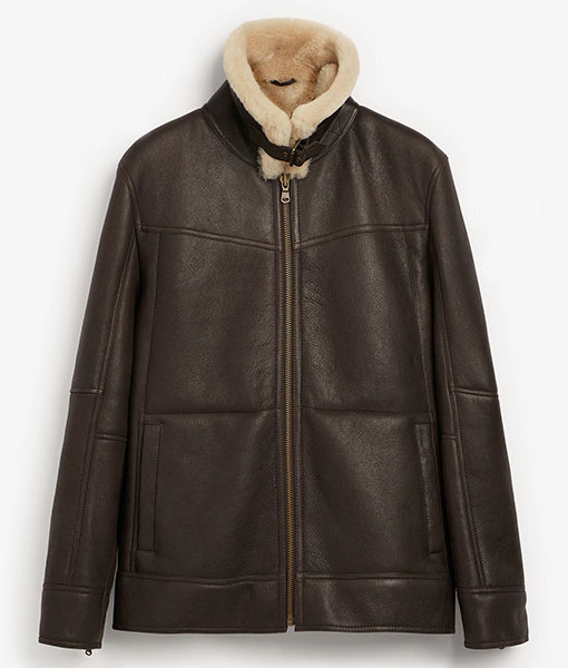 Miller Brown Shearling Leather Jacket